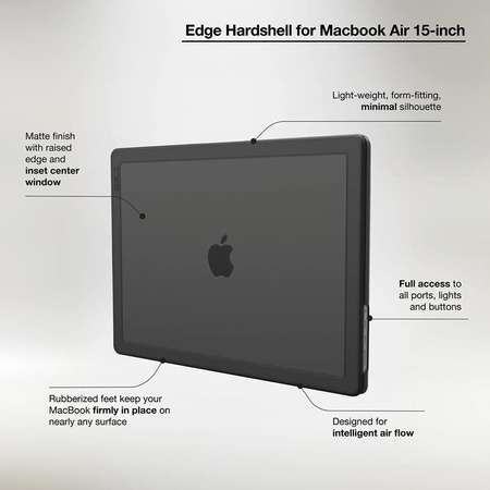 Incase Edge Hardshell Case - MacBook Air 15" M4 (2025) / M3 (2024) / M2 (2023) Gehäuse (Schwarz)