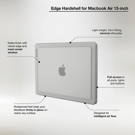 Incase Edge Hardshell tok - MacBook Air 13" M4 (2025) / M3 (2024) / M2 (2022) tok (átlátszó)