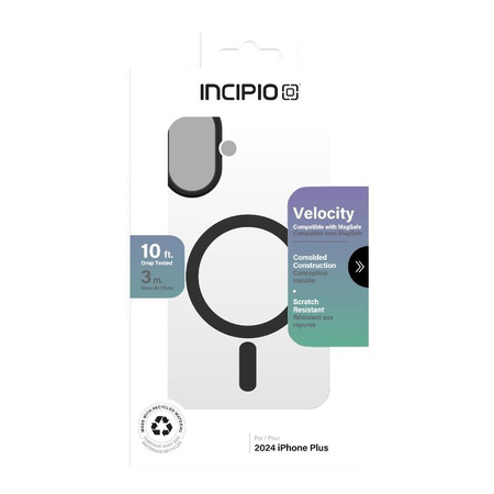 Incipio Velocity MagSafe - iPhone 16 Plus Tasche (Klar / Schwarz)