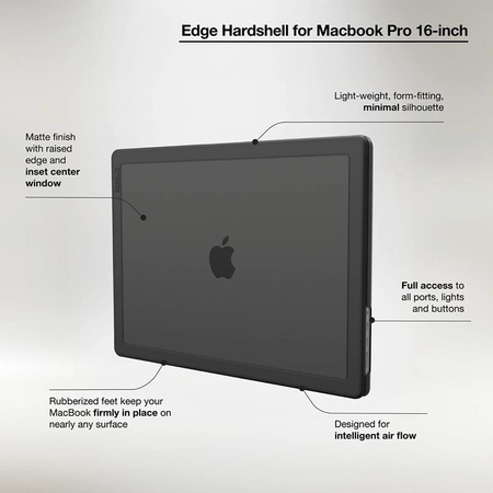 Incase Edge Hardshell Case - MacBook Pro 16" Case (M4/M3/M2/M1/2024-2021) (Black)