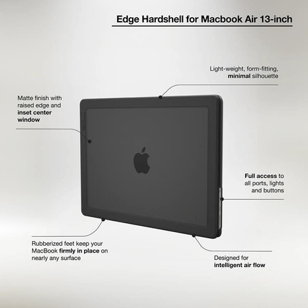 Incase Edge Hardshell Case - MacBook Air 13" M4 (2025) / M3 (2024) / M2 (2022) Case (Black)